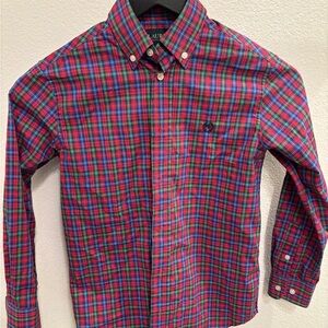 Lauren Ralph Lauren Kids Red Plaid Button Down Shirt Size 10